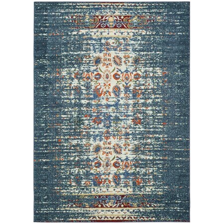 Safavieh Monaco Medium Rectangle Area Rug, Blue and Ivory - 6 ft.-7 in. x 9 ft.-2 in. MNC208V-6